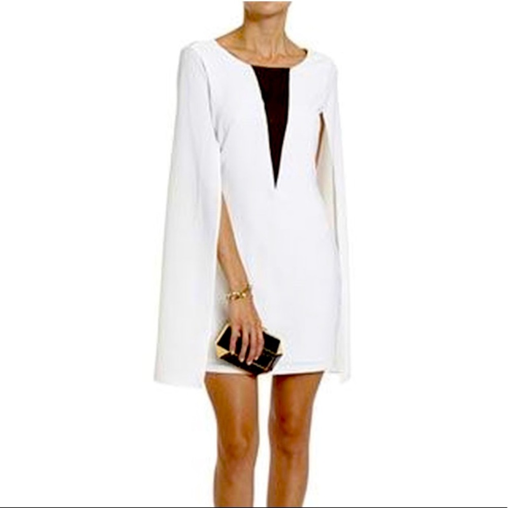 Bardot White Cape Mini Dress
